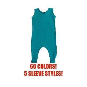 Solid Pant Romper (Solid Romper, Baby Romper, Toddler Romper, Infant Romper, Kids Romper, Coverall Romper, Harem Romper, Pull On Romper)