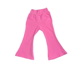 Hot Pink Bell Bottoms (solid bell bottoms, baby bell bottoms, toddler bell bottoms, kids bell bottoms, baby bell pants, toddler bell pants)