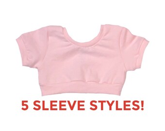 Pink crop top (Toddler crop top, baby crop top, kids crop top, girls crop top, dance crop top, gymnastics crop, infant crop top) SHORT BP