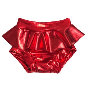 Red Skirt Bummies (metallic bummies, red Bummies, Toddler Bummies, Baby Bummies, Skirt Bummies, Baby Bloomers, Toddler Bloomers)