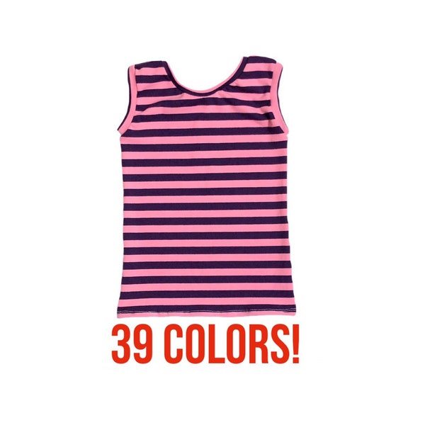 Striped Fitted Tank (Baby tank, infant tank, toddler tank, kids tank, basic tank, beater tank, girls tank, unisex tank top, unisex kids top)