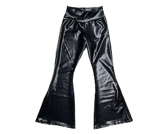 Black Bell Bottoms (Metallic bell bottom, Baby bell bottoms, toddler bell bottoms, kids bell bottom, newborn bell bottom, dance bell bottom)