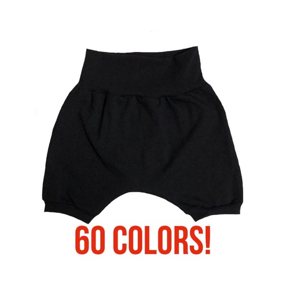 Solid Harem Shorts ( Solid Shorts, Toddler Shorts, Baby Shorts, Striped Harems, Striped Bottoms, Baby Harems, Toddler Harems) CUFFED