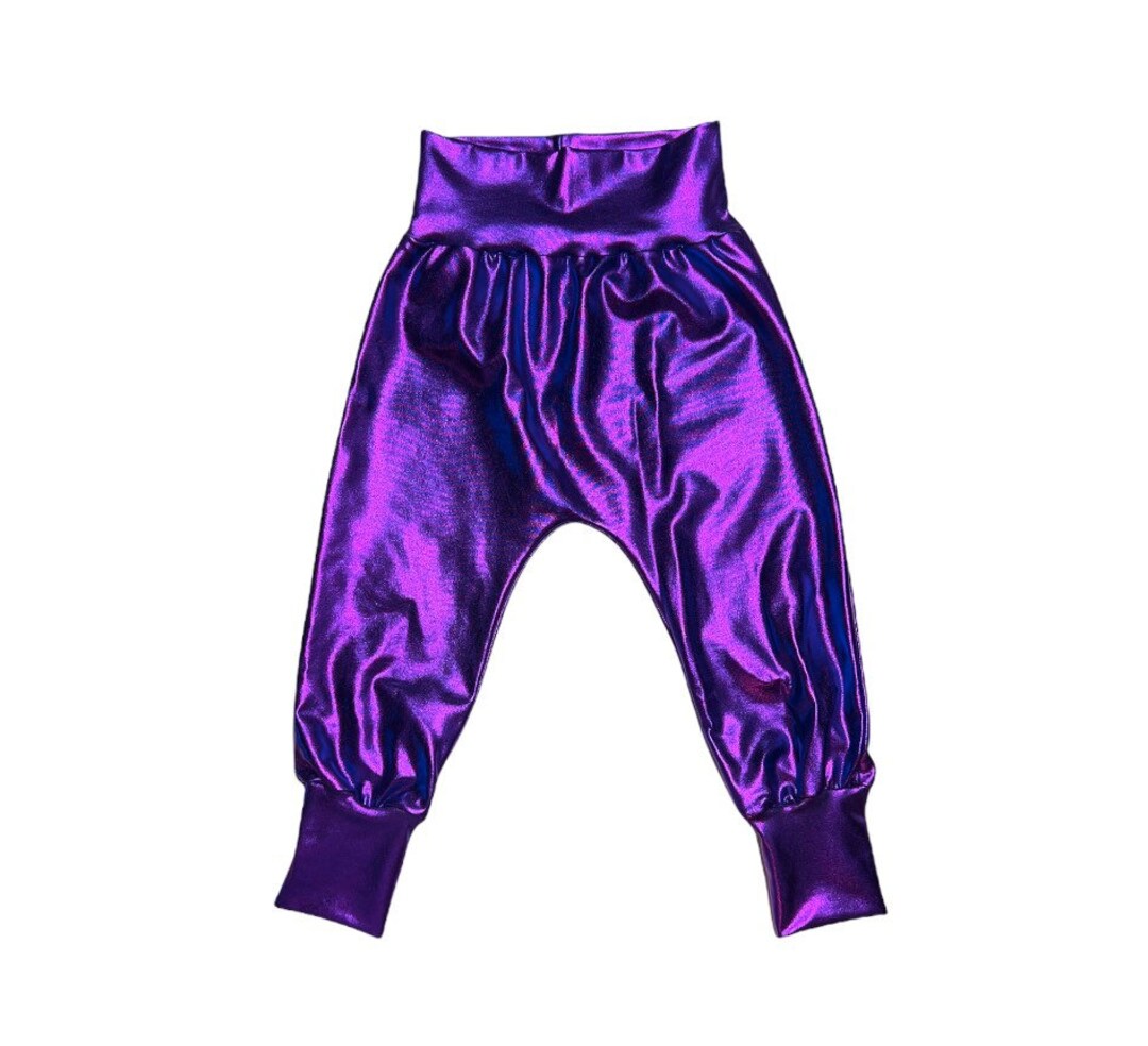Purple Harem Pants metallic Harem Pants, Baby Harem Pants, Toddler