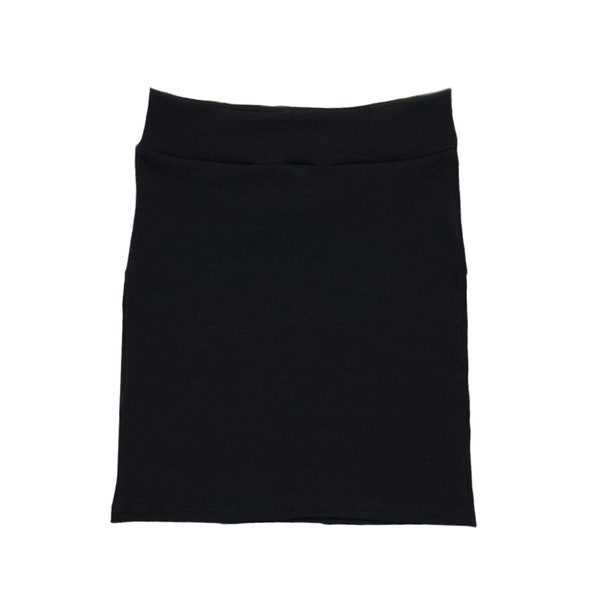 Black Pencil Skirt (Toddler Pencil Skirt, Baby Pencil Skirt, Kids Pencil Skirt, Girls  Pencil Skirt, Solid Skirt, Modest Skirt, Black Skirt)