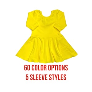 Solid Twirl Dress ( Baby Dress, Toddler Dress, Kids dress, Girls dress, baby twirl dress, toddler twirl dress, girls twirl dress)