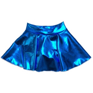 Blue Skirt (Metallic Skirt, Baby Skirt, Toddler Skirt, Solid Skirt, Pleather Skirt, Kids Skirt, Girls Skirt, Dance Skirt, Ballet Skirt) TURQ