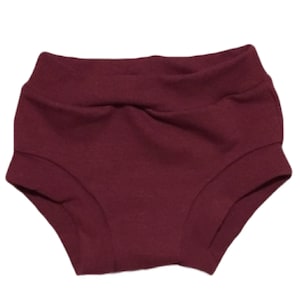 Bummies granates (Bummies rojos, Baby Bummies, Bummies toddler, Baby Bloomers, Toddler Bloomers, Maroon Diaper Cover, Maroon Bloomers)