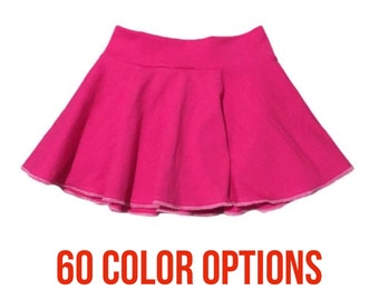 Solid Skirt ( Baby Skirt, Toddler Skirt, Kids Skirt, Girls Skirt, Dance Skirt, Modest Skirt, Twirl Skirt, Circle Skirt, Skater Skirt )