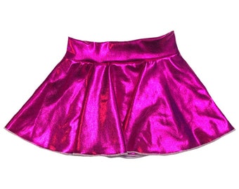 Pink Skirt (Metallic Skirt, Baby Skirt, Toddler Skirt, Solid Skirt, Pleather Skirt, Kids Skirt, Girls Skirt, Dance Skirt, Ballet Skirt)