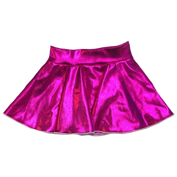 Pink Skirt (Metallic Skirt, Baby Skirt, Toddler Skirt, Solid Skirt, Pleather Skirt, Kids Skirt, Girls Skirt, Dance Skirt, Ballet Skirt)