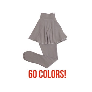 Skirted Tights (Baby tights, toddler tights, kids tights, newborn tights, solid bottom, solid pants, dance tights, footed tights, solid tigh