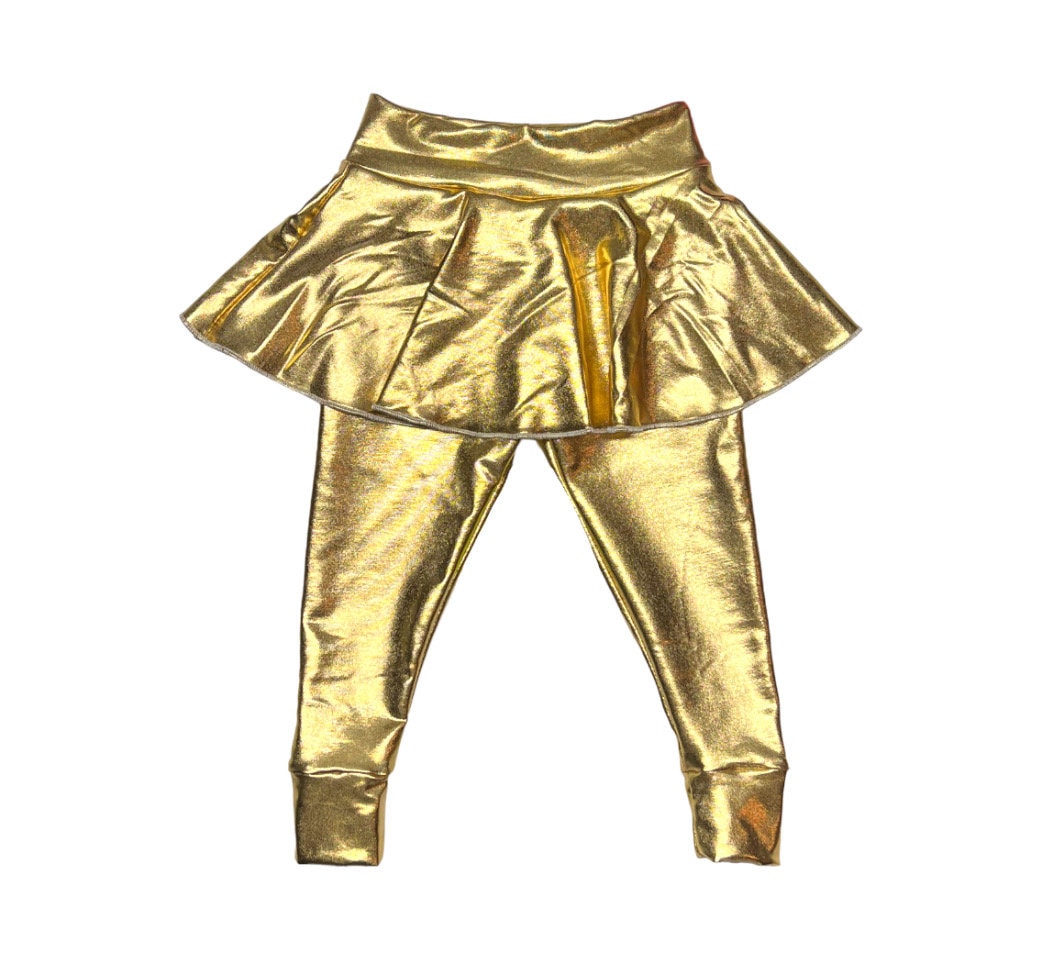 Metallic Yellow Leggings