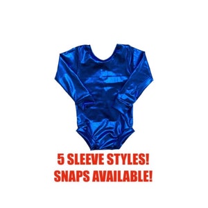 Royal Blue Leotard (metallic leotard, baby leotard, toddler leotard, dance leotard, basic Leotard, blue bodysuit, gymnastics leotard)METALLI