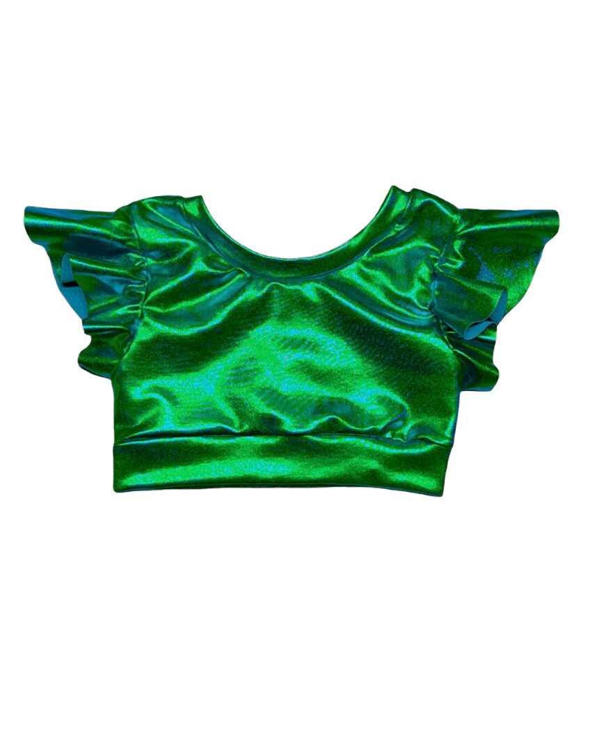 MDX Mad Girls Tie-up Green Satin Crop Top MG Green - Wholesale Clothing  Vendors