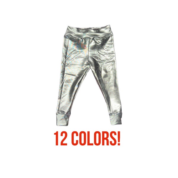 Metallic Leggings (Newborn Leggings, Infant Leggings, Baby Leggings, Toddler Leggings, Girls Leggings, Kids Leggings, Womens Leggings)