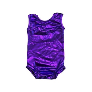 Purple Leotard (metallic leotard, baby leotard, toddler leotard, dance leotard, basic Leotard, purple bodysuit, gymnastics leotard)METALLIC
