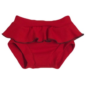 Red Skirt Bummies (Red Bummies, Toddler Bummies, Baby Bummies, Skirt Bummies, Red Bloomers, Baby Bloomers, Toddler Bloomers) DARK RED