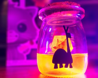 Lama Transformation Potion Flaska: UV-reaktiv D20 - DnD Rekvisita