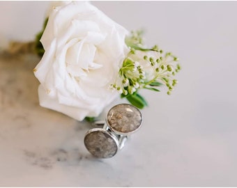 Boutons de manchette en résine, bijoux de mariage élégants (16 mm)