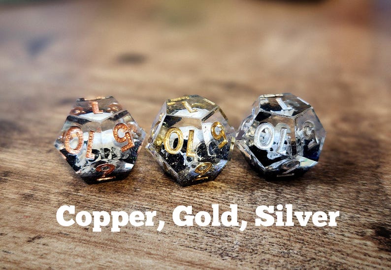 Sharp Edge DND-tärningsset: Akryl Oddities, RPG Polyhedral-tärningar bild 5
