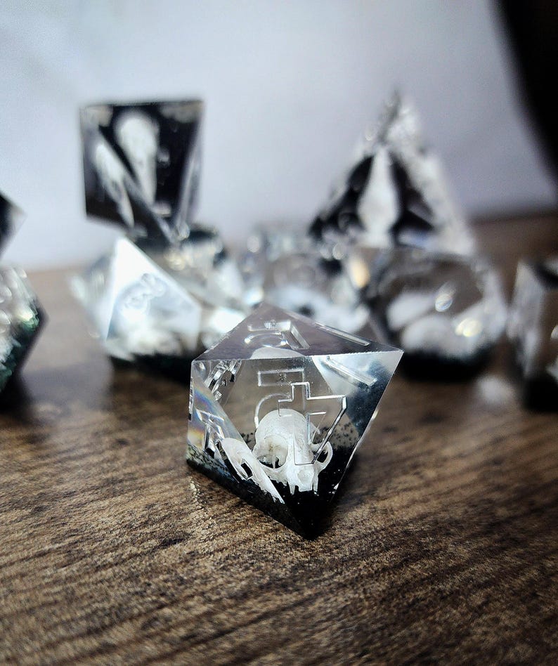 Sharp Edge DND-tärningsset: Akryl Oddities, RPG Polyhedral-tärningar bild 10