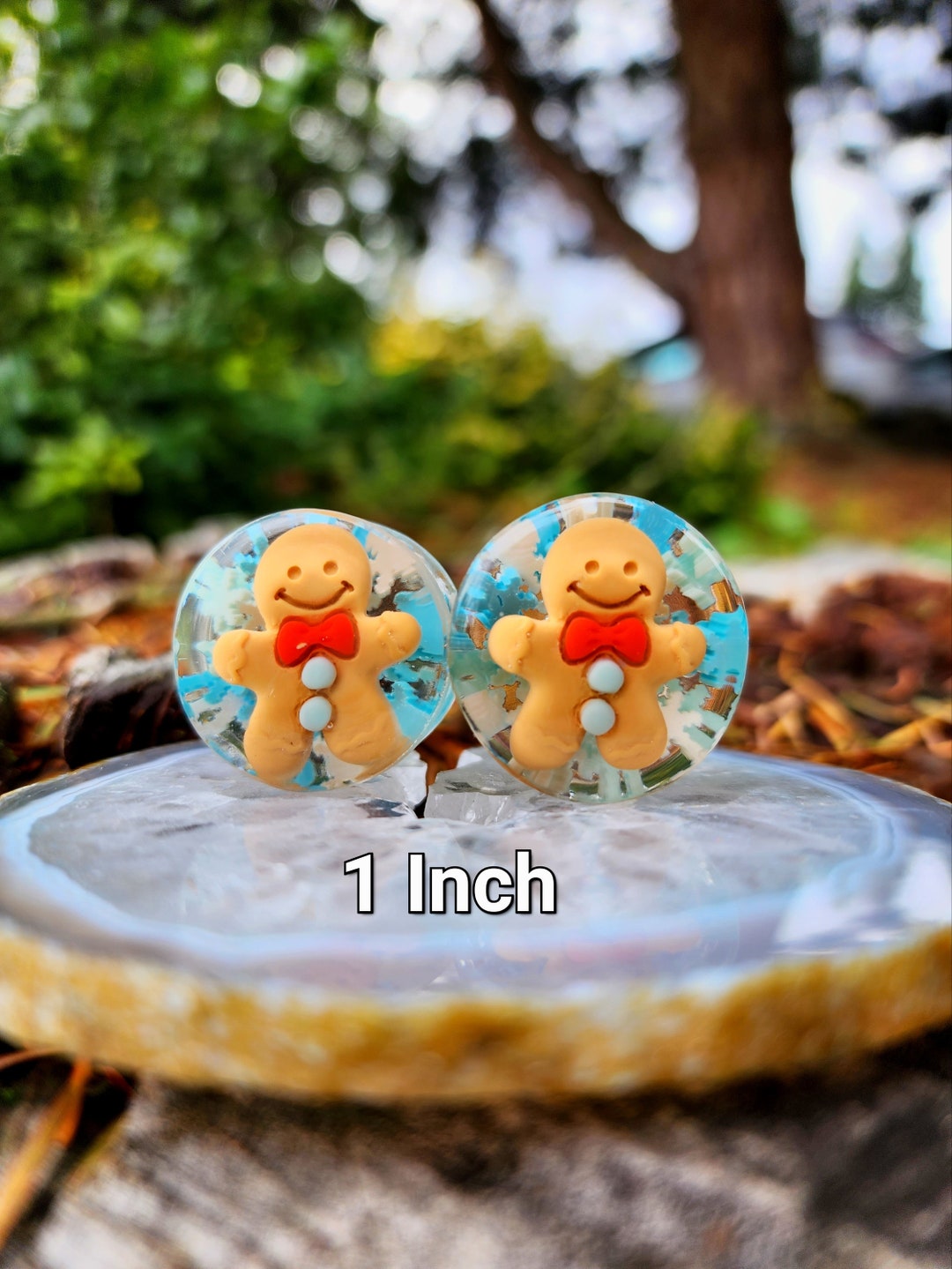 Christmas Plugs, Snowflake Plugs, Snowflakes, Gingerbread Man Plugs, Holiday Plugs, Perpermint