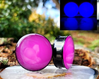 Glow in the Dark Resin Ear Gauges: Handmade Dangle Plugs