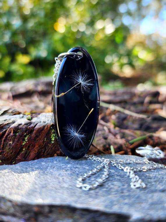 Wish Flower Necklace, Dandelion Necklace, Dandelion, Gift