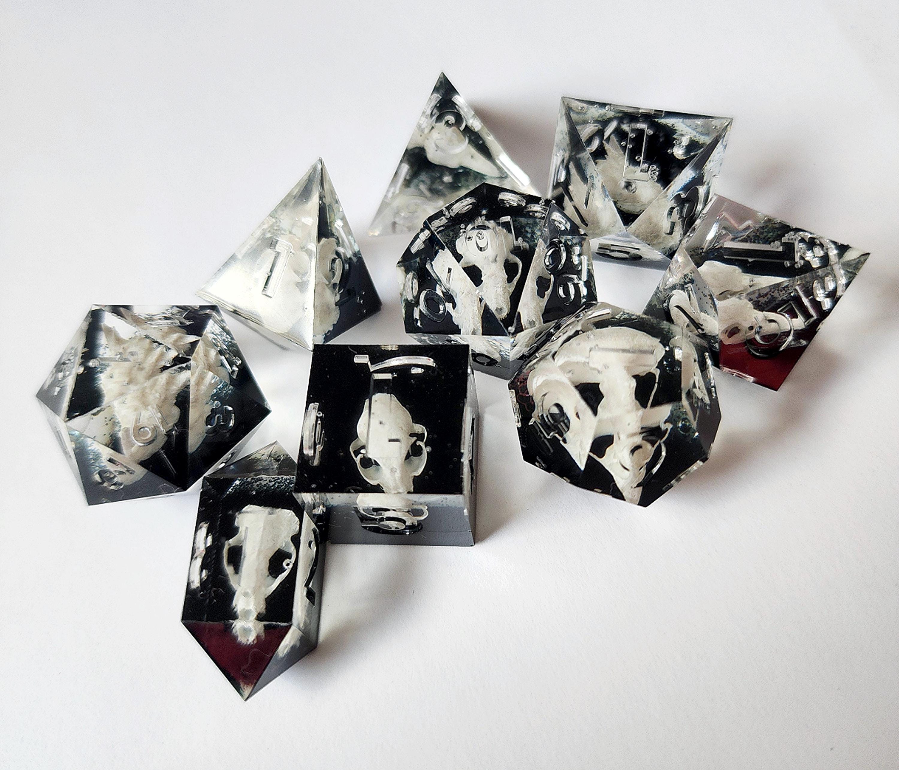 Sharp Edge DND Dice Set: Acrylic Oddities, RPG Polyhedral Dice