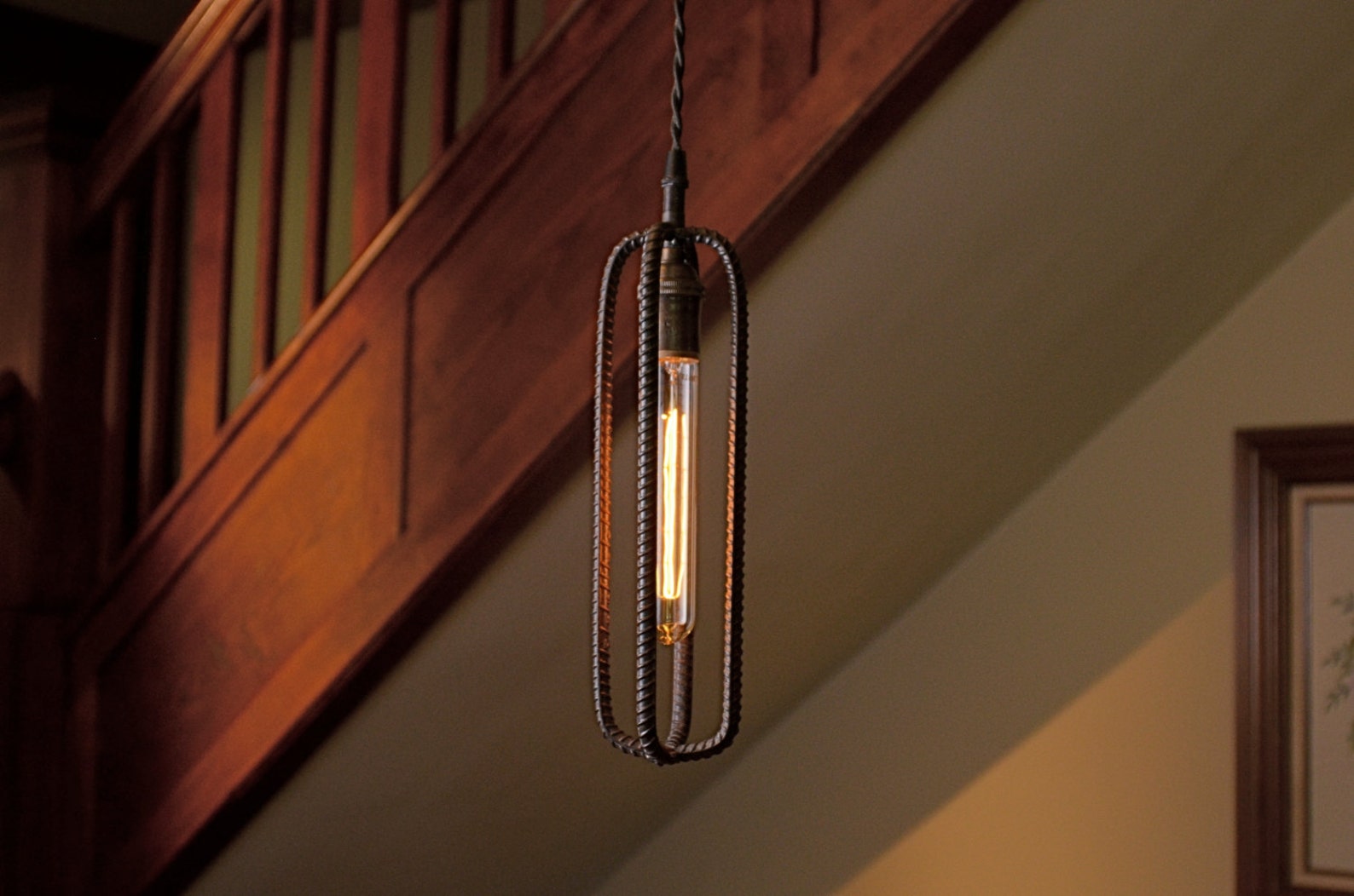 Rebar Pendant Light/accent Lighting/eclectic Etsy