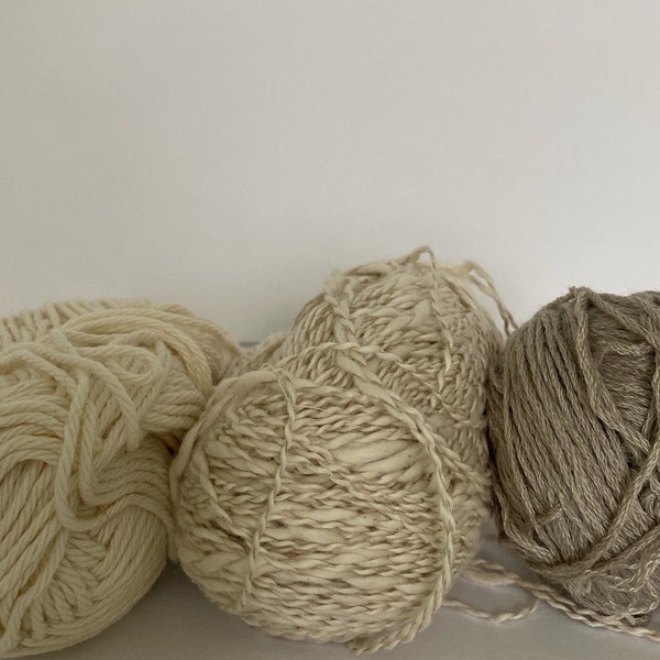 Light weight yarn destash, Cotton, linen and bamboo