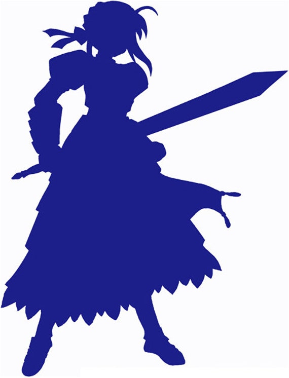 Fate Stay Night Saber Character Decal Etsy Fate Stay Night Saber Character Decal Etsy
