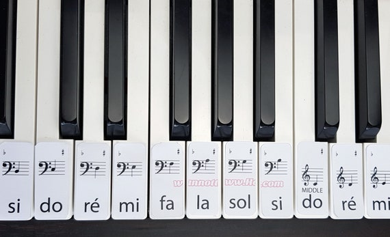 Piano Keyboard Music Note Stickers Solfege Do-Re-Mi-Fa-Sol-La-Si