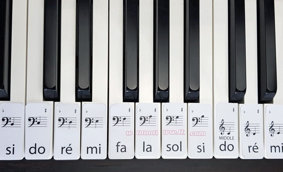 Autocollants pour piano : pour un apprentissage facile et ludique - Solfege