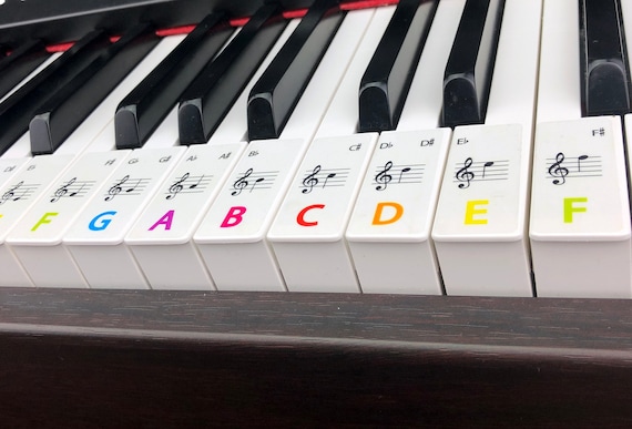 Autocollants PIANO avec code couleur pour toutes les tailles de