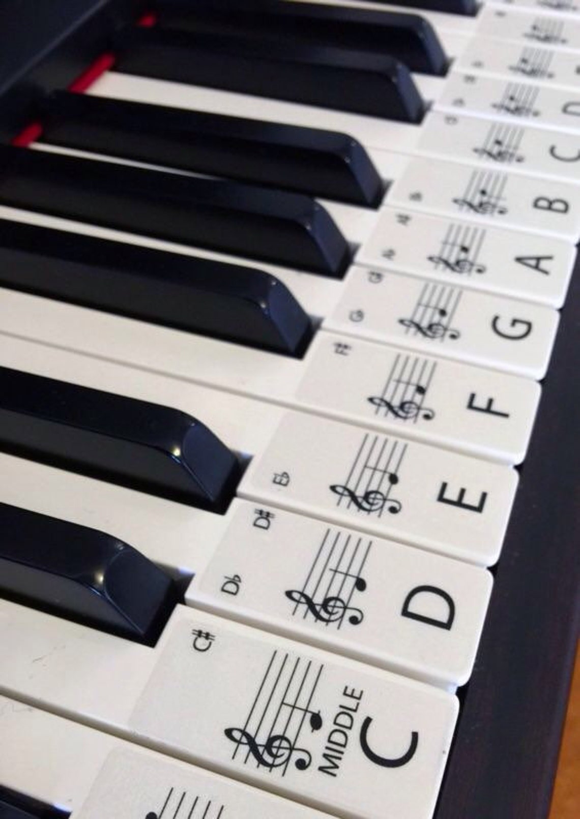 Pegatinas PIANO Aprender STANDARD CLEAR Teclado / Piano | Etsy