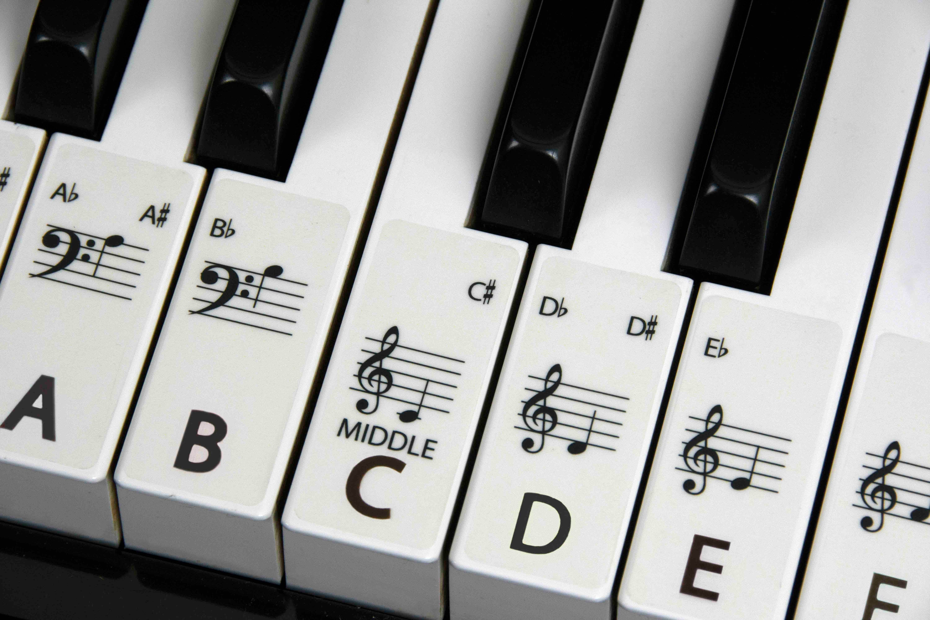 49/37/61/88Key Colorful Music Keyboard Piano Protective Stickers