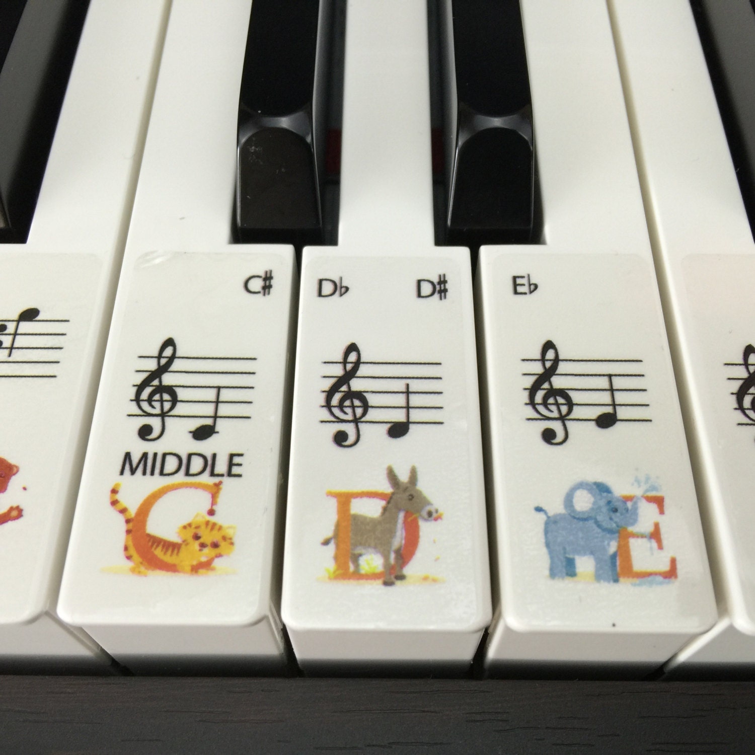 PIANO STICKERS Learn CHILDREN'S Keyboard / Piano Etsy