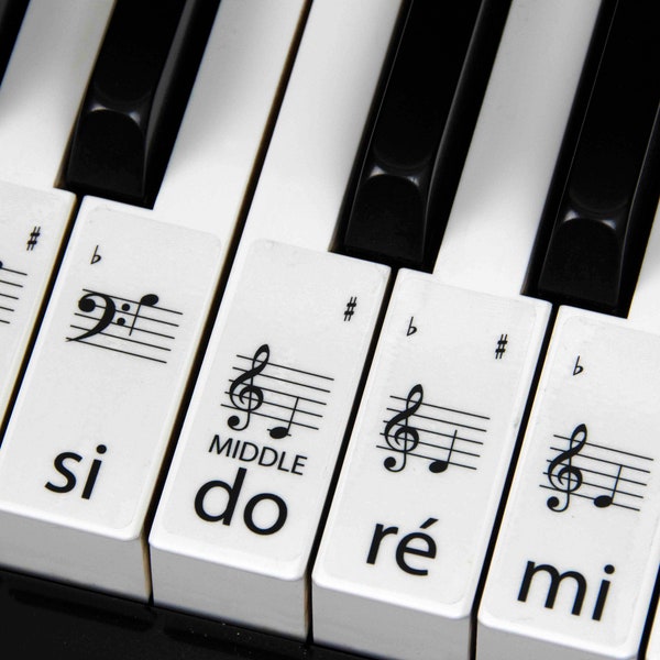 Autocollants Learn PIANO de PianoPlay clavier SOLFEGE