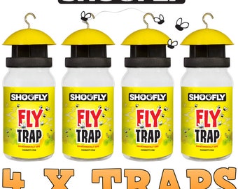 Fly TRAP SHOOFLY Environmentally Safe, best fly catcher with attractant (X4)