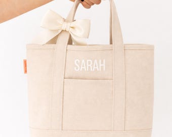 Personalized Canvas Mini Tote Bag, Personalized Gift, Custom Tote Bag, Teacher Gift, Personalized Monogram Gift