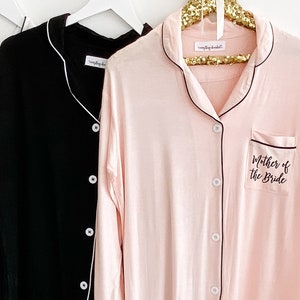 Mother of the Bride Pajamas Gift for Mother of the Bride Sleep Shirt Mother of the Bride Button Down Shirt Mother of the Groom Sleep Shirt