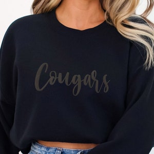 Custom team name sweatshirt, custom mascot sweatshirt, Team Logo, Embossed Text
