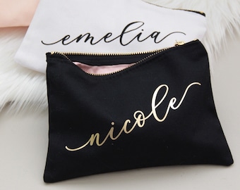 Personalized Makeup Bag, Best Gifts for Her, Bridesmaid Gifts Proposal, Custom Cosmetic Bag, Bachelorette Party Favors, Mother's Day Gift