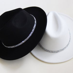 Fedora Hats for Women Rhinestone Cowboy Cowgirl Hats add Personalization Bling Nashville Bachelorette Lets go Girls Bachelorette Party Favor