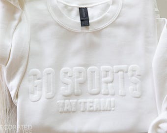 Go Sports Yay Team Custom Sweatshirt Personalized Gift for Mom Team Mom School Sports Shirt Matching Trendy Custom Football Gift