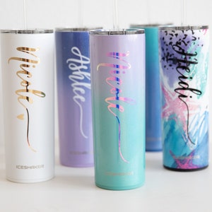 Birthday Cup Gift for Her Mom Sister Wedding Bridesmaid Gift Personalized Name Tumbler Stainless Steel with Straw Gift Ideas Holiday Gifts