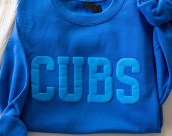 Custom Embossed Team Name Sweatshirt,Personalized Metallic Puff Print Sweater, Puff School Sports Shirt,Matching Trendy Custom Football Gift