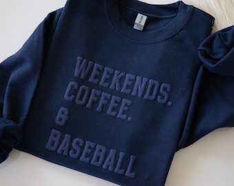 Game Day sweatshirt, baseball mom shirt, baseball sweatshirt, weekends coffee and baseball sweatshirt